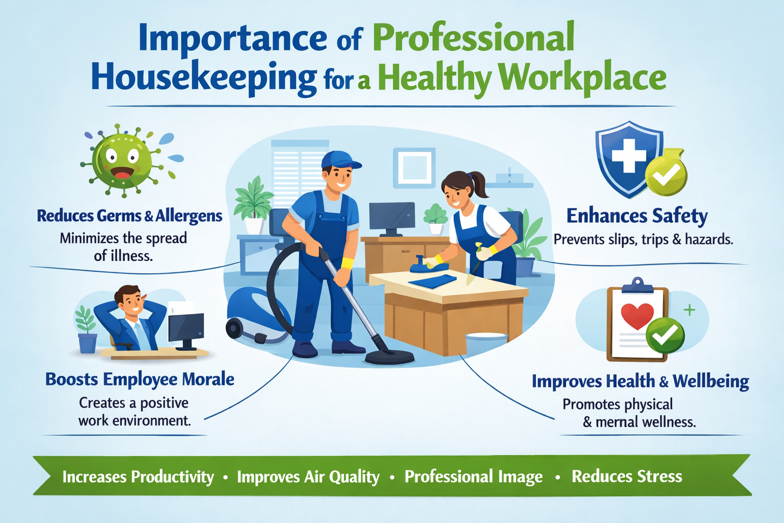 Importance of Professional Housekeeping for a Healthy Workplace